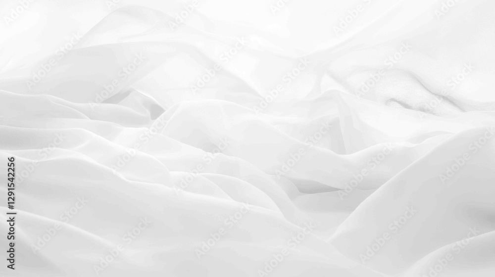 A white sheet of fabric with a pattern of white lines A white sheet of fabric with a pattern of white lines