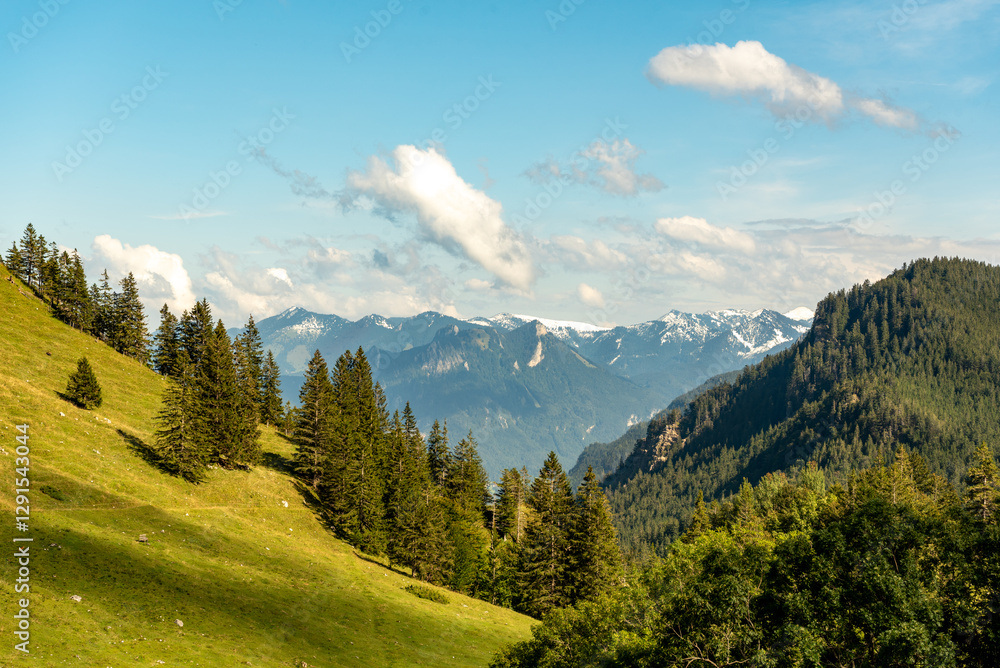 Fototapeta premium Summer alpine scenery in the Bavarian Alps, Germany
