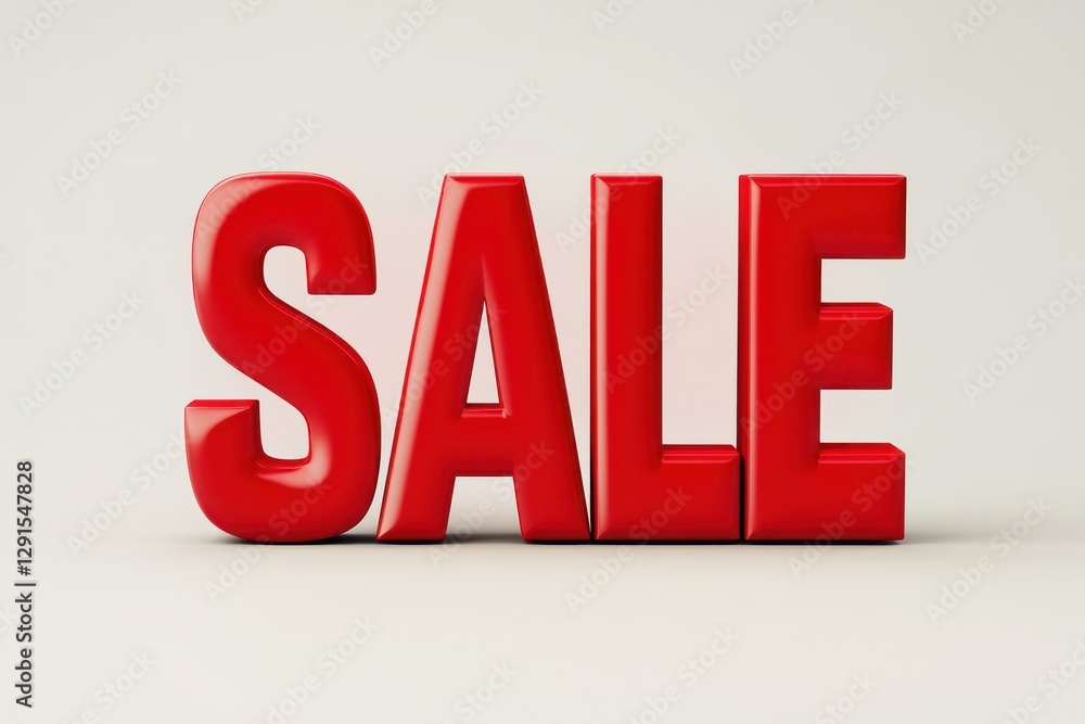 Bold Red SALE Text on Neutral Background for Promotional Marketing Campaigns and Advertisements Bold Red SALE Text on Neutral Background for Promotional Marketing Campaigns and Advertisements