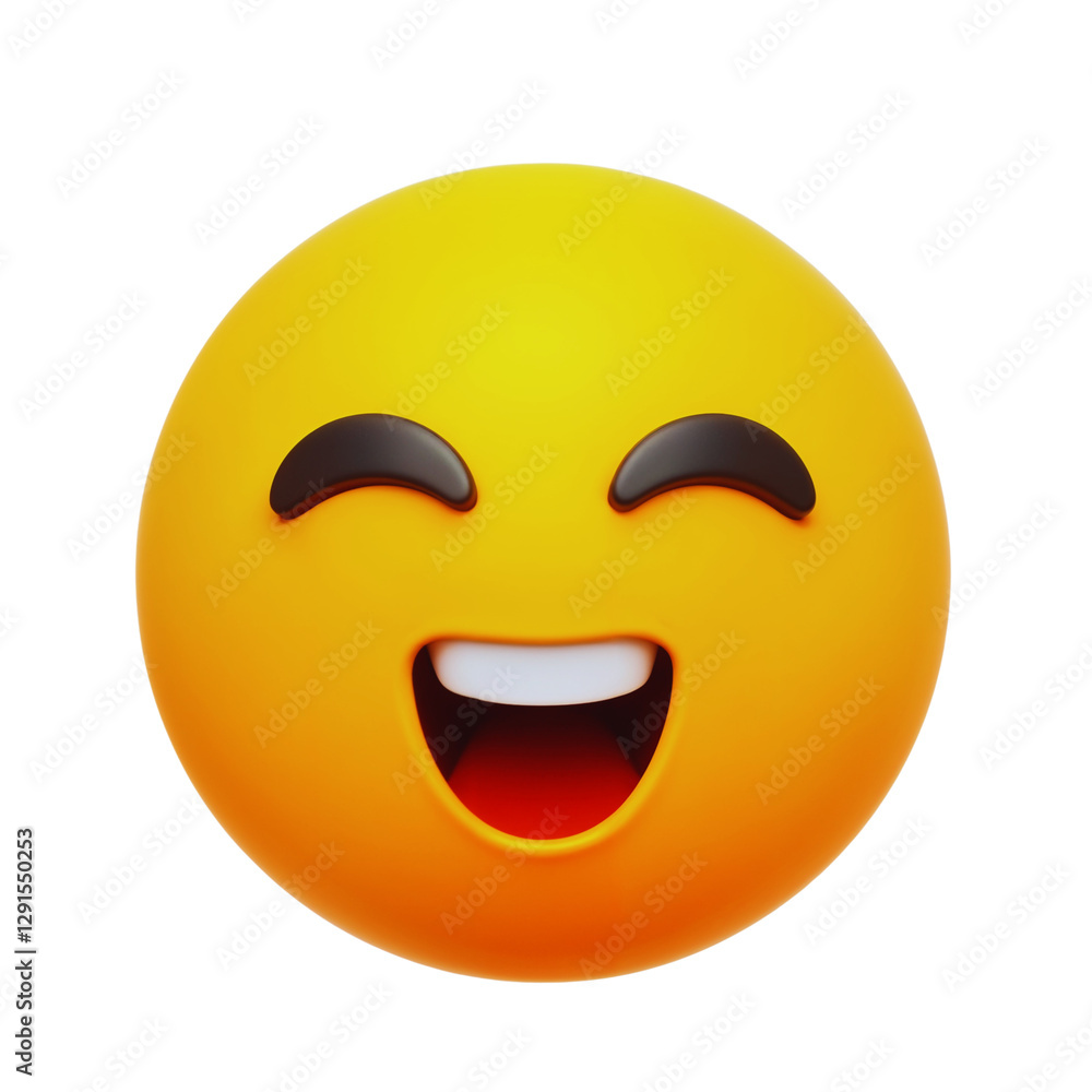 Bright yellow smiley face with joyful expression and classic features Bright yellow smiley face with joyful expression and classic features