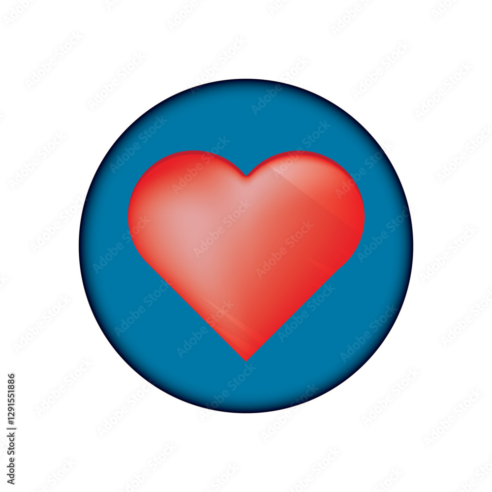 Heart icon on white background. Vector illustration. Heart icon on white background. Vector illustration.