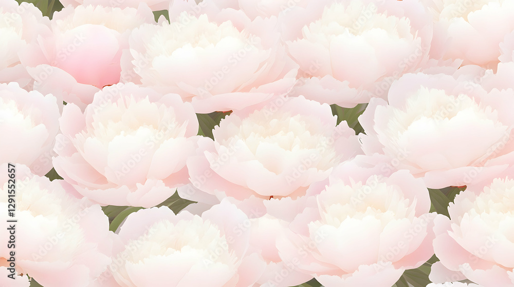 Delicate Pink Peonies in a Garden Delicate Pink Peonies in a Garden