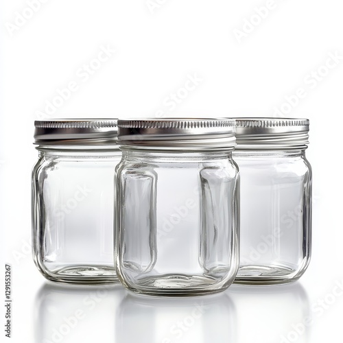 Storing ingredients in glass jars kitchen food photography clean environment close-up view photo