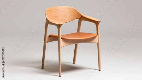 Wallpaper Mural Classic Wooden Chair Isolated on a Grey Background
 Torontodigital.ca