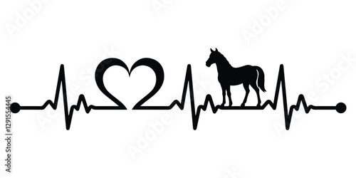 Horse heartbeat Svg