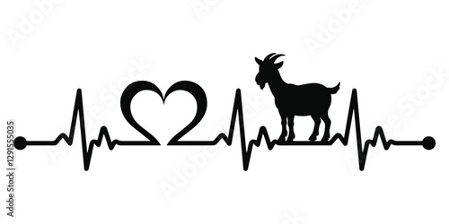 Goat heartbeat Svg