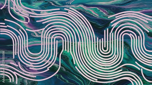 Abstract wavy with lines background