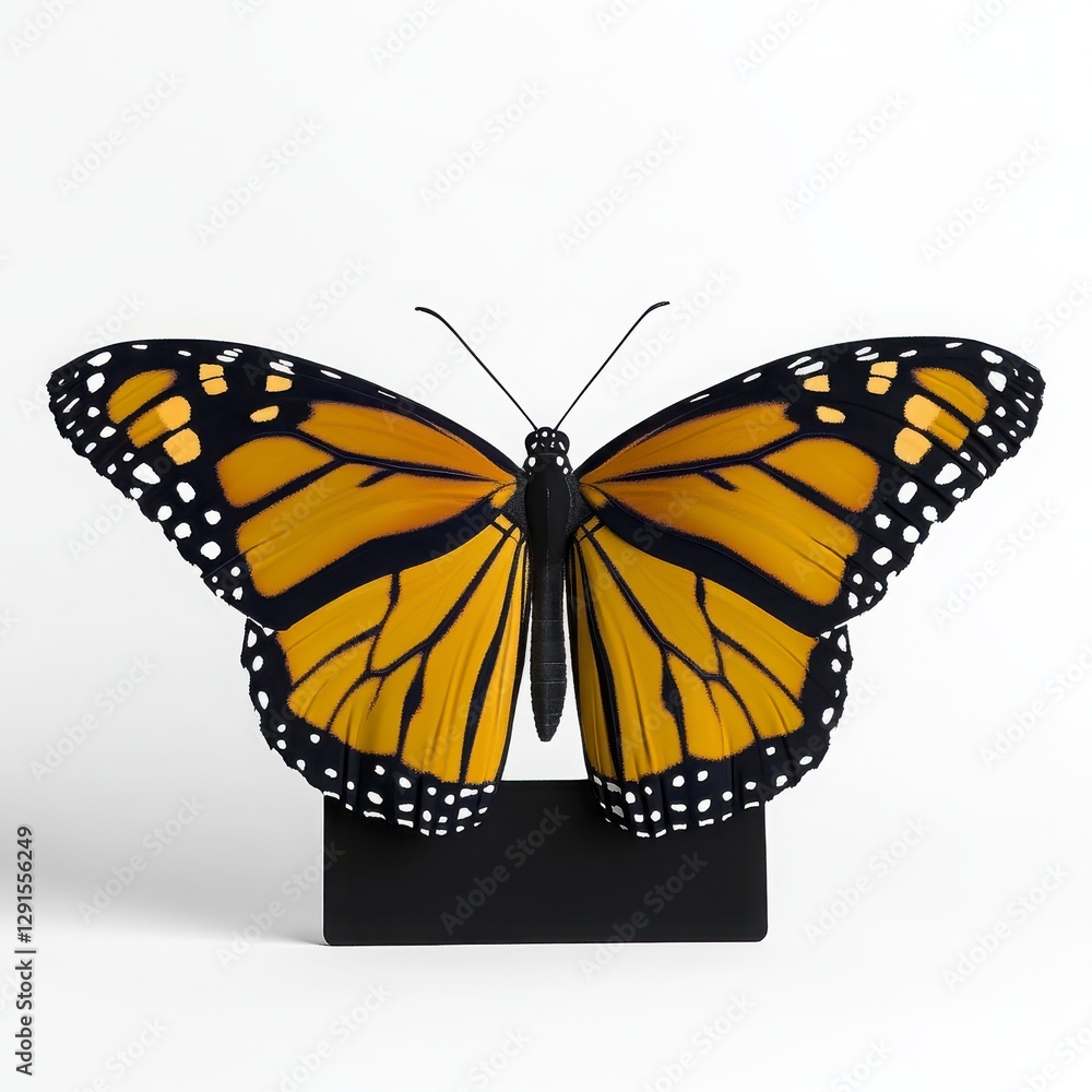 Obraz premium Vibrant Monarch Butterfly with Distinctive Black and Orange Wings