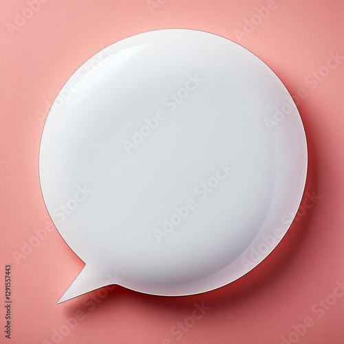 una burbuja de dialogo expresion chat, mockup