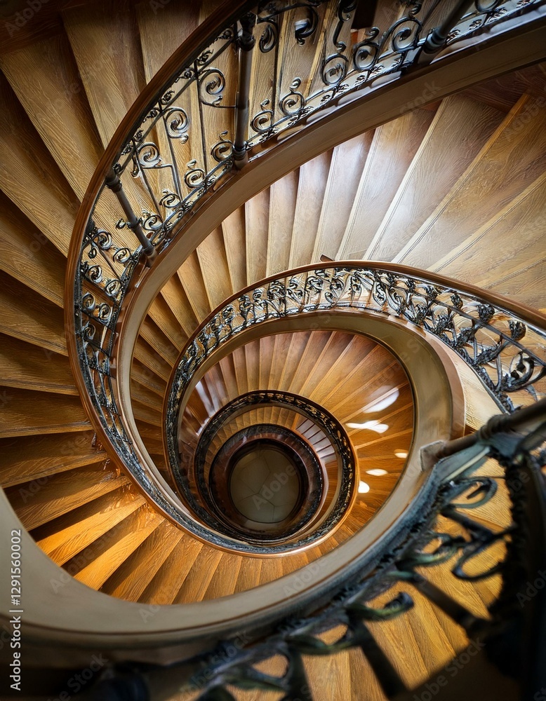 Fototapeta premium spiral staircase in the church