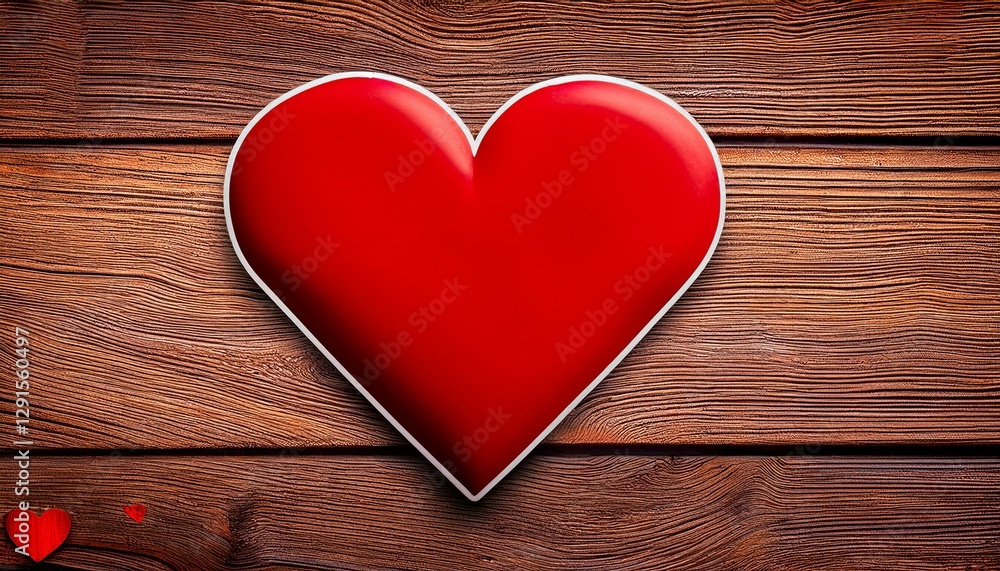 red heart on wooden background red heart on wooden background