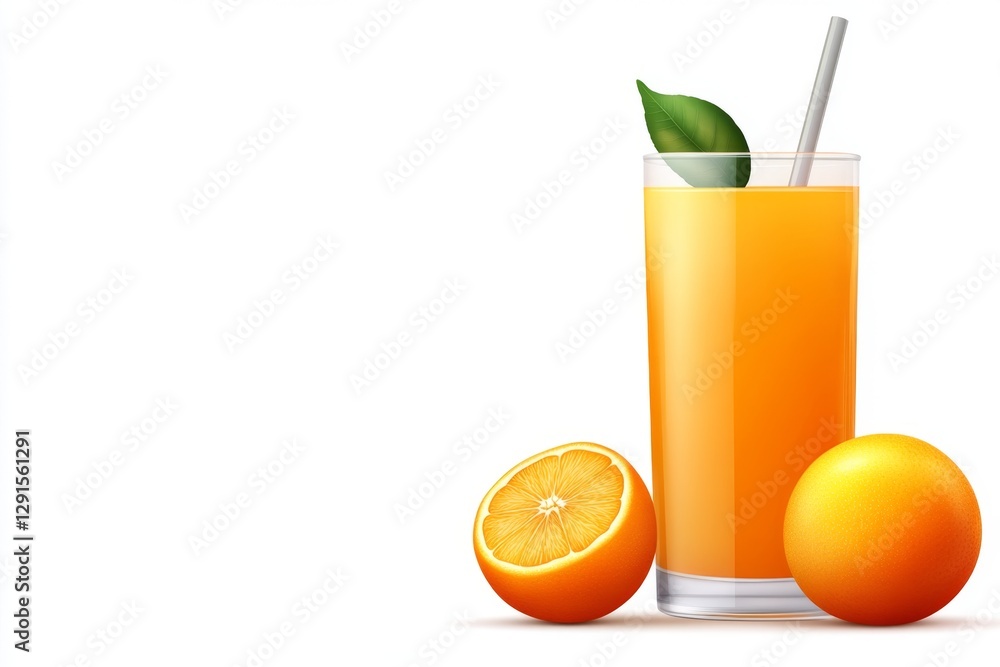 Isolated orange juice in a glass with a straw and oranges on a white background. This is a PNG file isolated on a transparent or blank background, a high-resolution photo Isolated orange juice in a glass with a straw and oranges on a white background. This is a PNG file isolated on a transparent or blank background, a high-resolution photo
