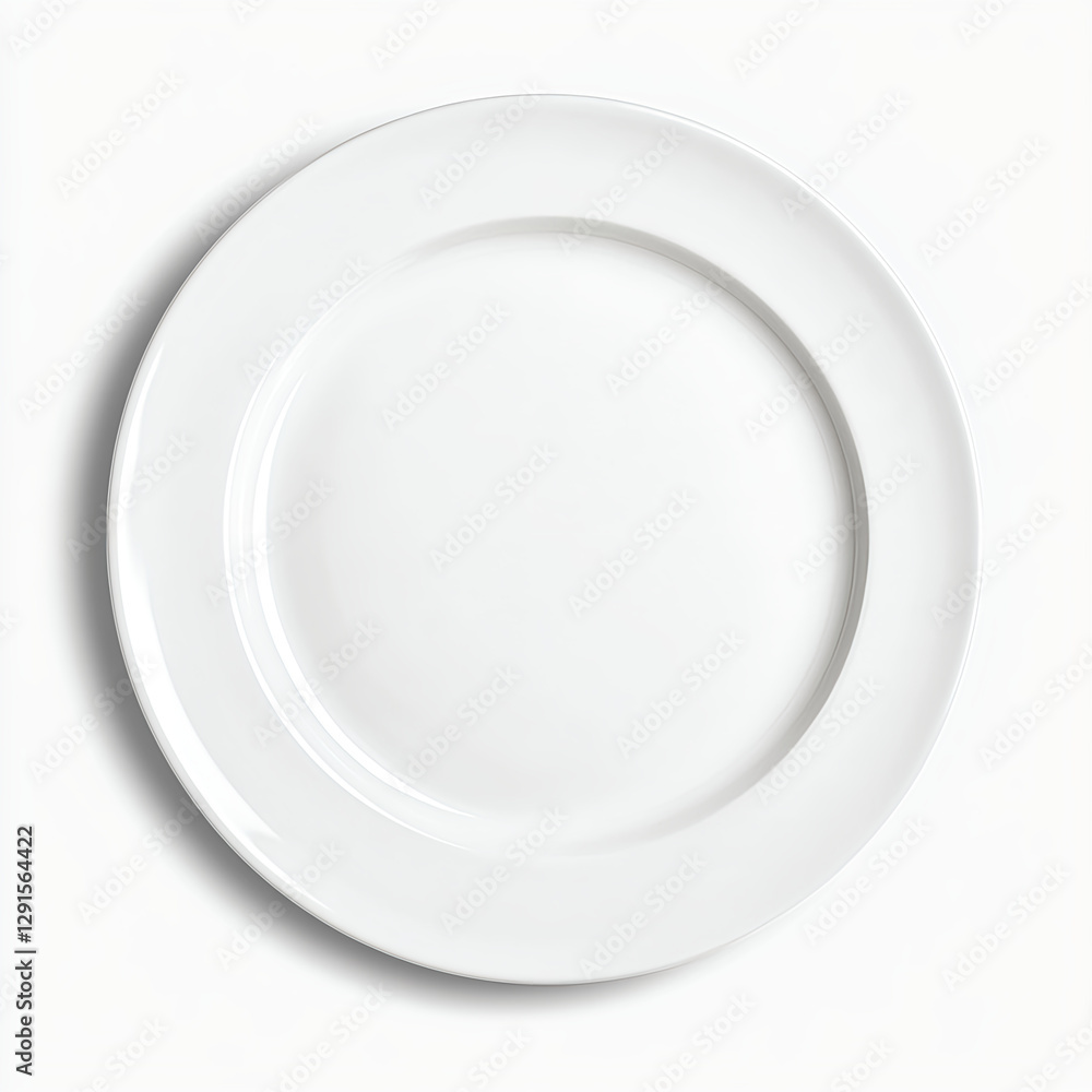 clean white plate on white background, perfect for minimalistic designs clean white plate on white background, perfect for minimalistic designs