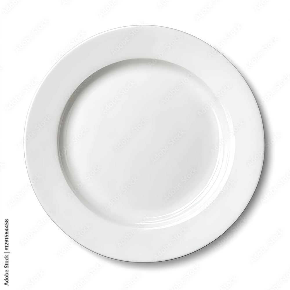 simple white plate on white background, perfect for any dining setting simple white plate on white background, perfect for any dining setting