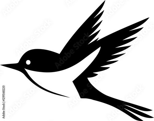 Silhouette of a bird vector illustration