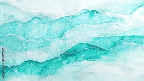 Wallpaper Mural Turquoise waves gently kiss the sandy shore, embodying the serene essence of summer. Torontodigital.ca