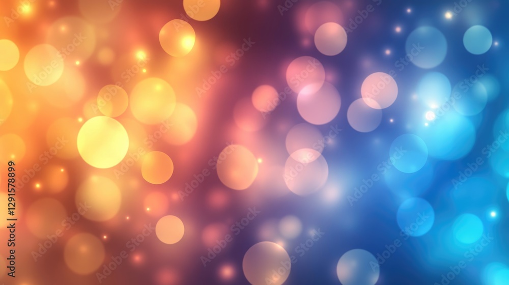 Fototapeta premium Pastel color bokeh lights background. Blurred circle shapes. Multicolored blurry lights bokeh defocused abstract background for events.