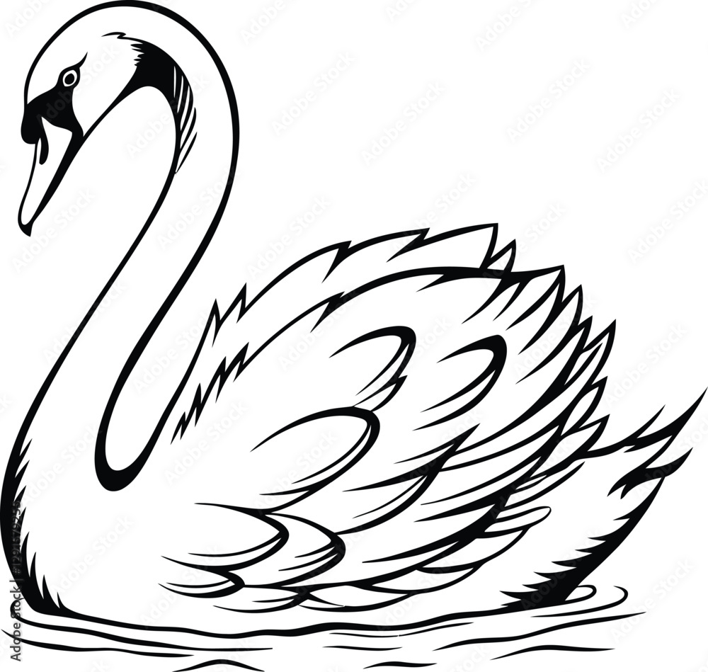 Fototapeta premium A beautiful bird illustration design silhouette eps