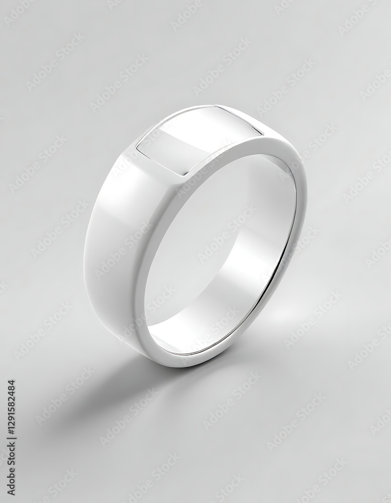 Smart ring with biometric tracking on a white background. Smart ring with biometric tracking on a white background.