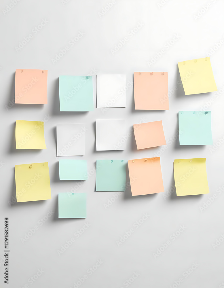 Smart sticky notes with digital syncing on a white background. Smart sticky notes with digital syncing on a white background.