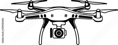 a drone silhouette design illustration eps