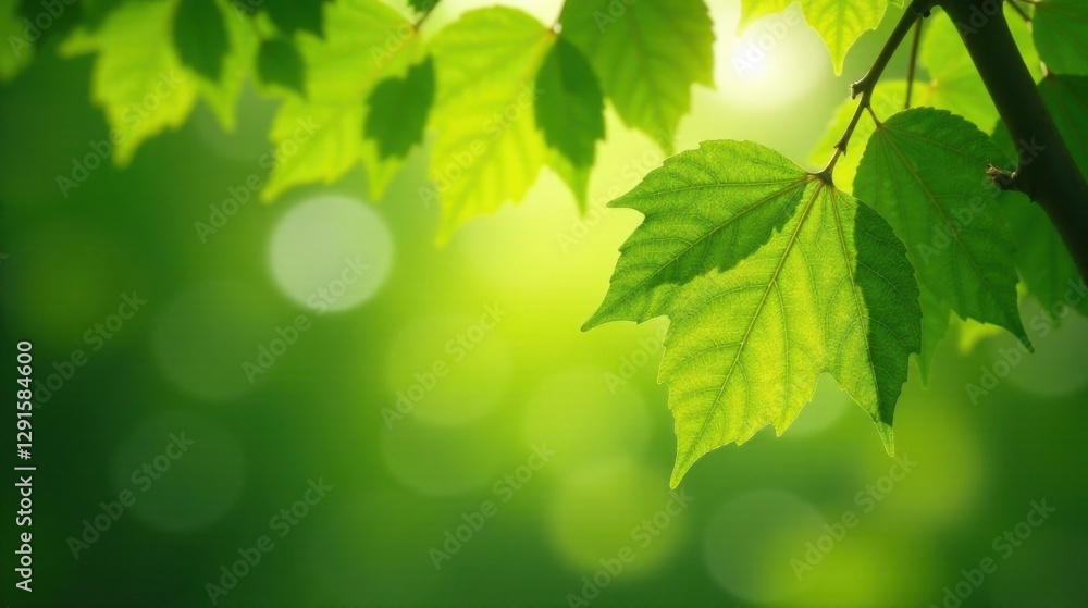 Lush Green Foliage Illuminated by Sunlight, a Vibrant Display of Nature's Beauty, Perfect for Spring or Summer Themes. Lush Green Foliage Illuminated by Sunlight, a Vibrant Display of Nature's Beauty, Perfect for Spring or Summer Themes.