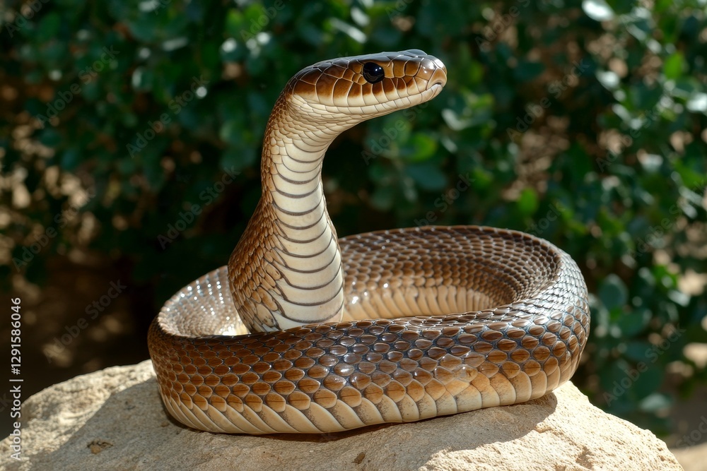 Fototapeta premium Majestic Snake Displaying Unique Patterns and Textures in Nature