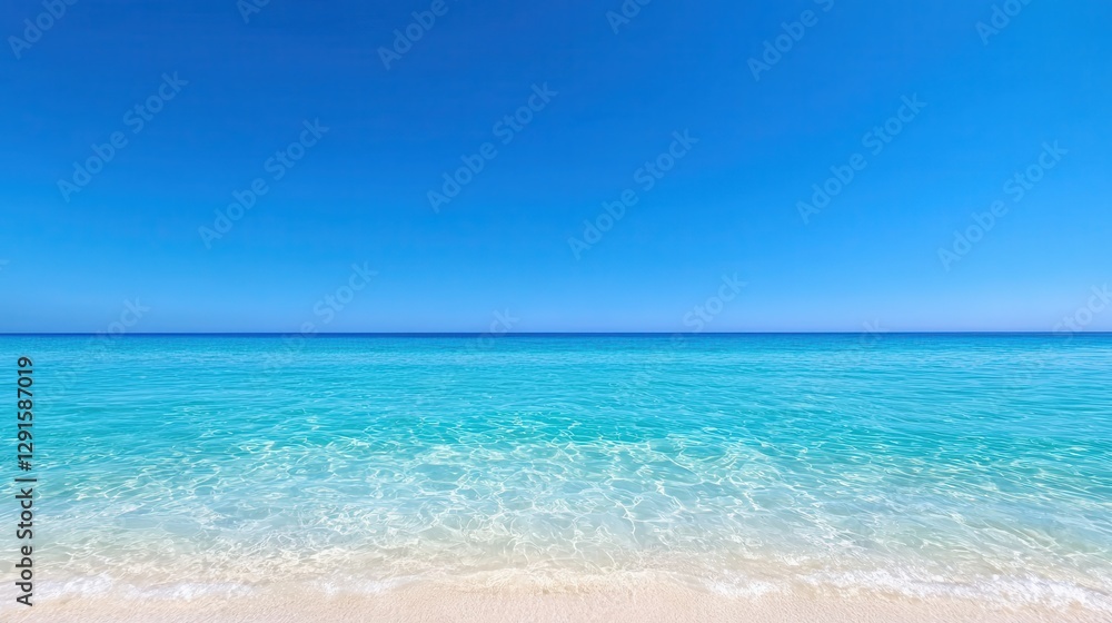 Fototapeta premium Captivating ocean photography tropical beach realistic image serene environment wide angle crystal clear waters