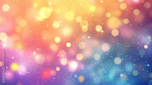 Pastel color bokeh lights background. Blurred circle shapes. Multicolored blurry lights bokeh defocused abstract background for events.