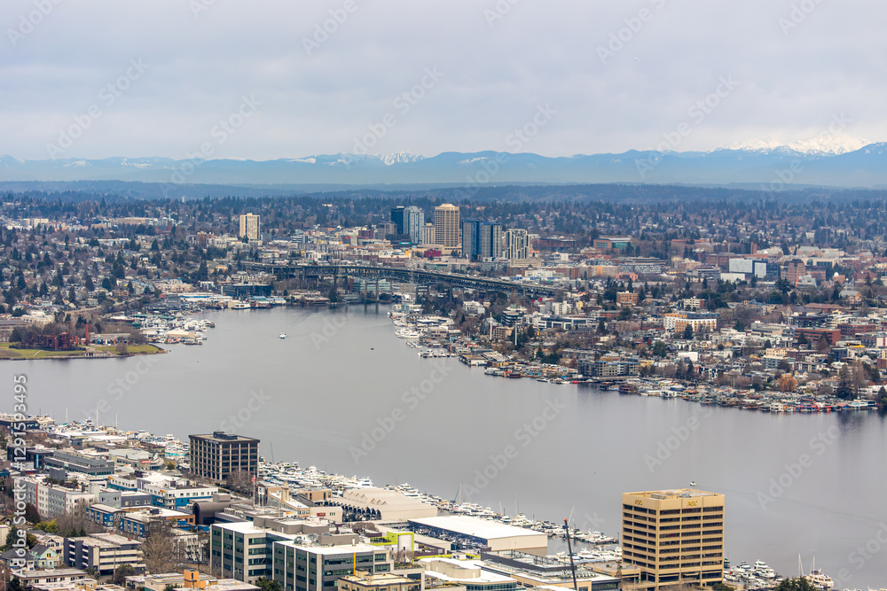 Obraz premium Washington Lake Seattle