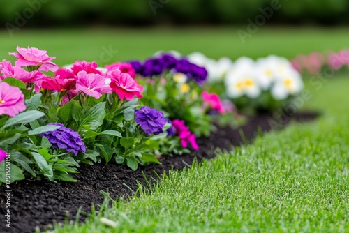 Wallpaper Mural Transform your outdoor space with creative landscaping ideas and vibrant flower beds in a serene garden setting Torontodigital.ca