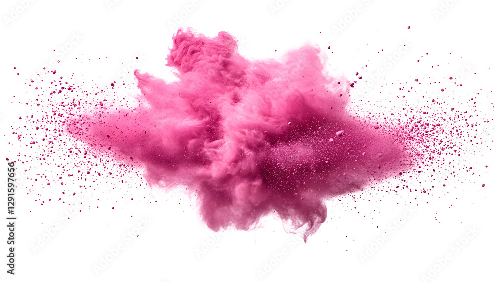 Vibrant Pink Powder Explosion on transparent background Vibrant Pink Powder Explosion on transparent background