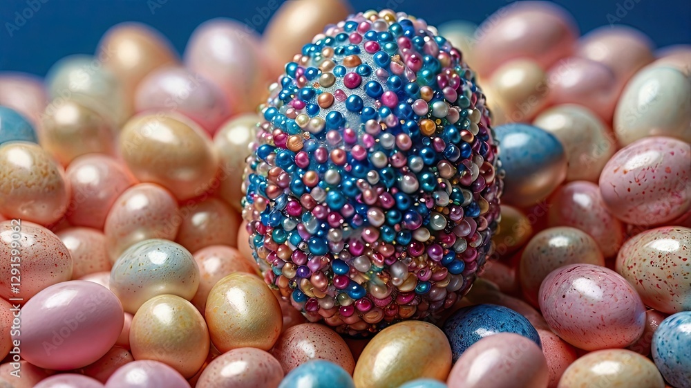 Bright and Unique Easter Egg. Creative Design, Futuristic Patterns, and Neon Colors for a Festive Mood Bright and Unique Easter Egg. Creative Design, Futuristic Patterns, and Neon Colors for a Festive Mood