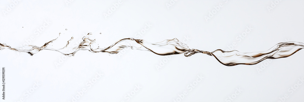 Obraz premium Surreal macro shot of a thin stream of water flowing in midair