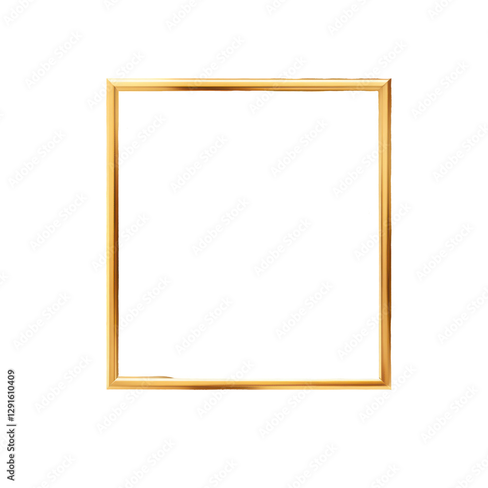 Gold frame empty picture elegant design art decoration, isolated on transparent backgroun Gold frame empty picture elegant design art decoration, isolated on transparent backgroun