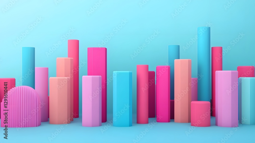 Vibrant Geometric Shapes Infographic for Digital Transformation Vibrant Geometric Shapes Infographic for Digital Transformation