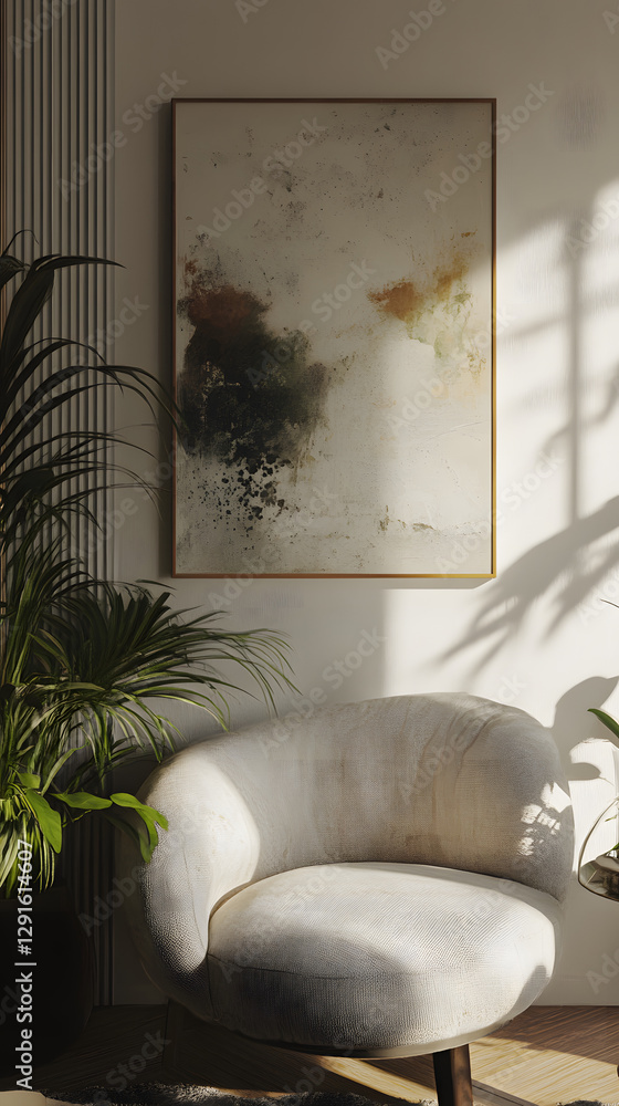 Realistic 4K Picture Hanging on the Wall