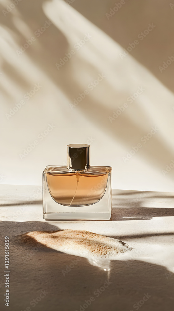 Elegant Perfume Product Photography with Space for Text