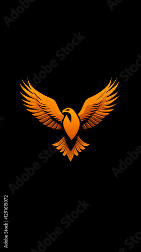 Obraz na płótnie Majestic Flying Hawk Logo Design w salonie