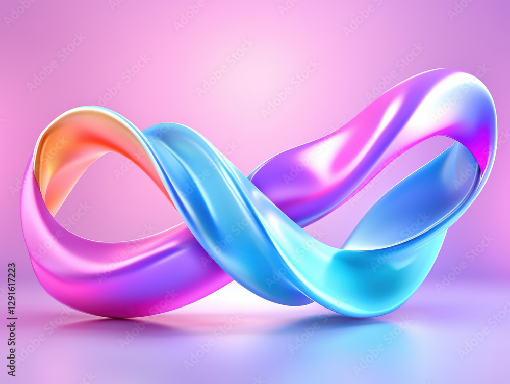 Colorful abstract ribbon design with smooth curves and gradients. vibrant hues of pink, blue, and purple create dynamic and artistic visual effect Colorful abstract ribbon design with smooth curves and gradients. vibrant hues of pink, blue, and purple create dynamic and artistic visual effect