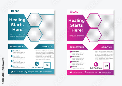 Medical flayer modern and clean 