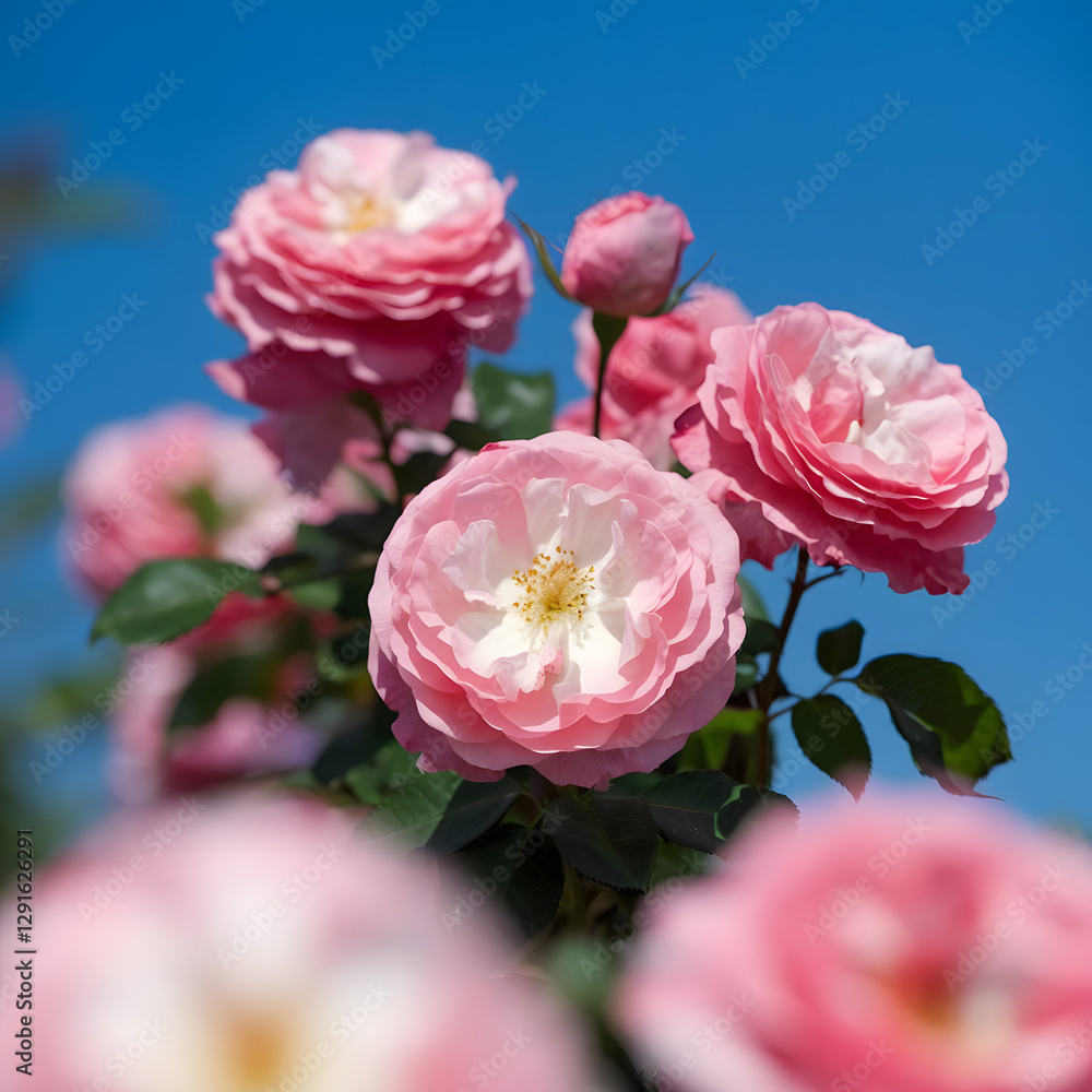 pink rose in a garden pink rose in a garden