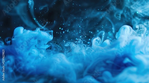 Vibrant Blue Chemistry Visuals Without Particles or Smoke