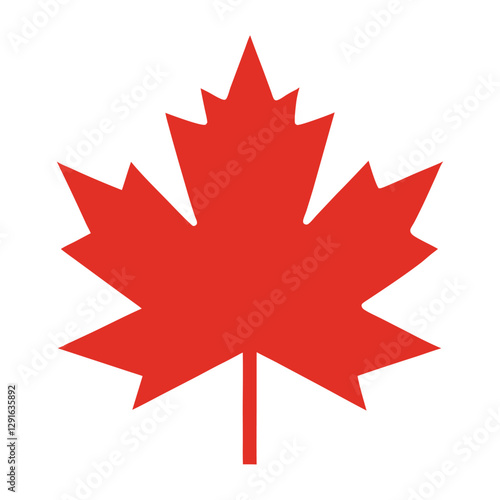 A vector illustration of Red Maple Leaves isolated on white background