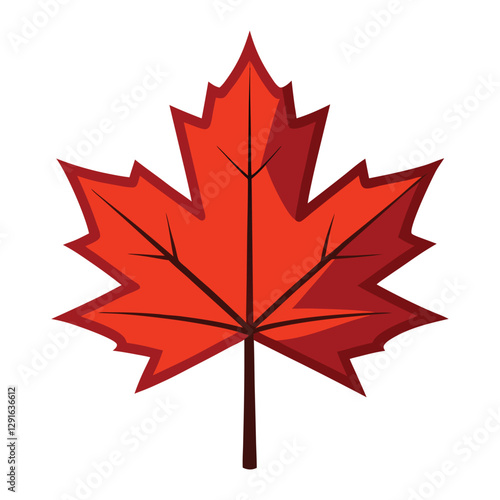 A vector illustration of Red Maple Leaves isolated on white background