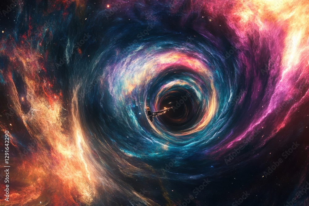 Journey into a cosmic whirlpool of vibrant colors and light beyond our galaxy Journey into a cosmic whirlpool of vibrant colors and light beyond our galaxy