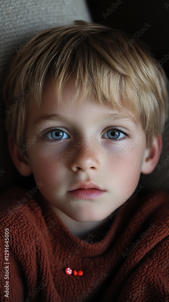 Boy's thoughtful portrait Boy's thoughtful portrait