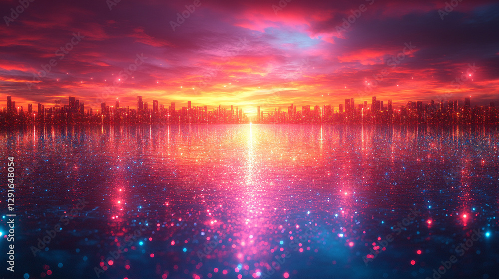 A modern abstract digital art piece with a bright light background and a hologram at the center, symbolizing futuristic innovation, technology, and creativity in digital expression A modern abstract digital art piece with a bright light background and a hologram at the center, symbolizing futuristic innovation, technology, and creativity in digital expression