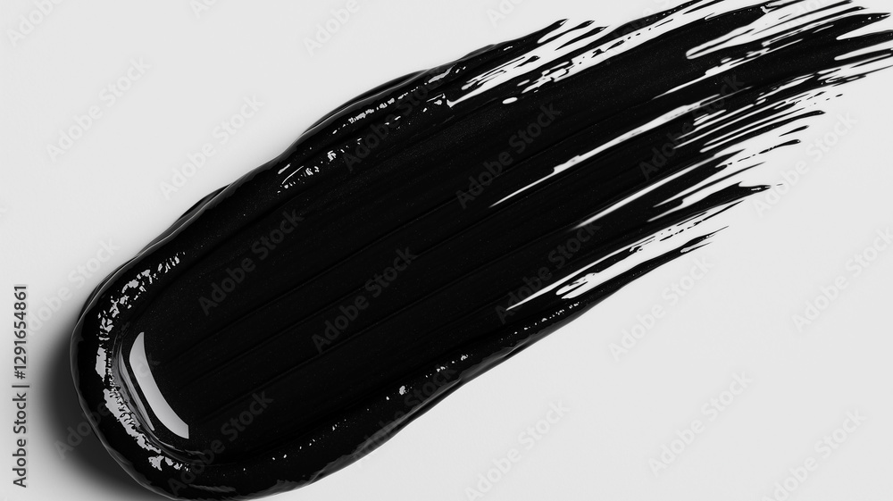Fototapeta premium Black Mascara Brush Stroke 