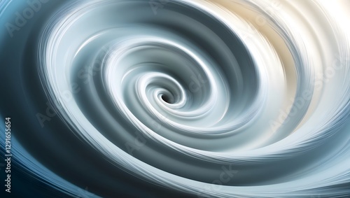Swirling Abstract Patterns Create a Mesmerizing Effect in Soft Hues of Blue and White